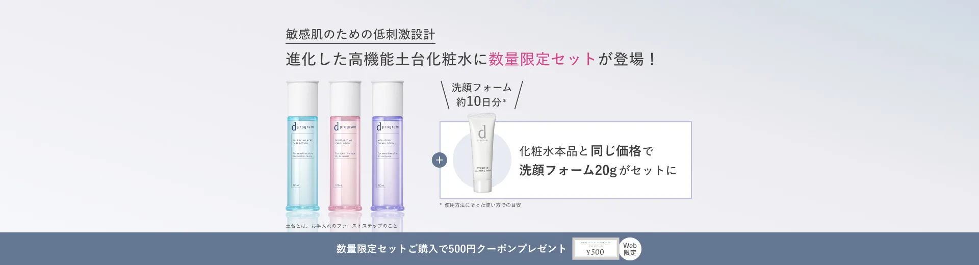 化粧水＋洗顔小型20g限定セット