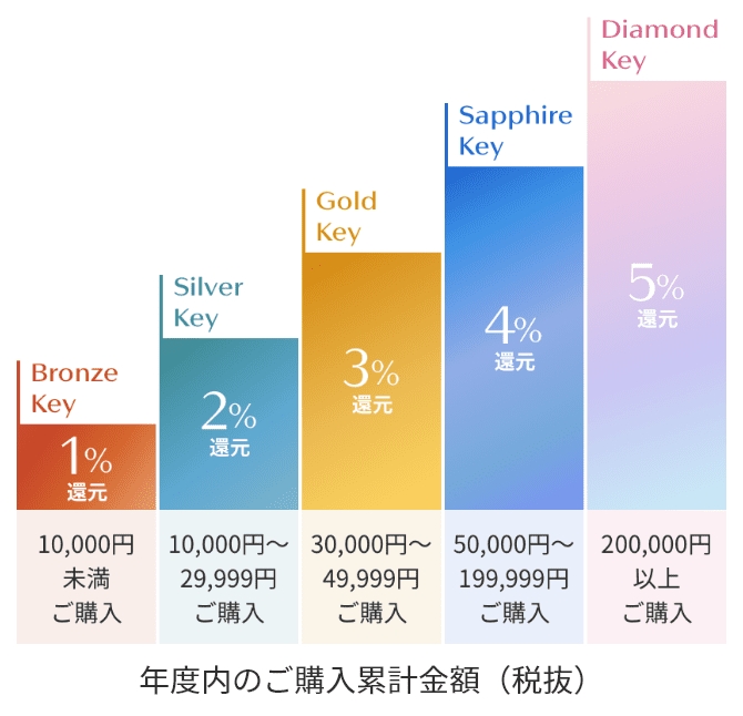 年度内のご購入累計金額（税抜）