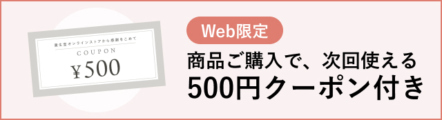 Web限定 商品ご購入で、次回使える500円クーポン付き
