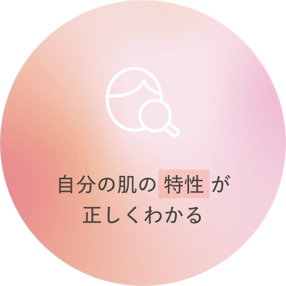 自分の肌の特性が正しくわかる